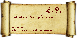 Lakatos Virgínia névjegykártya